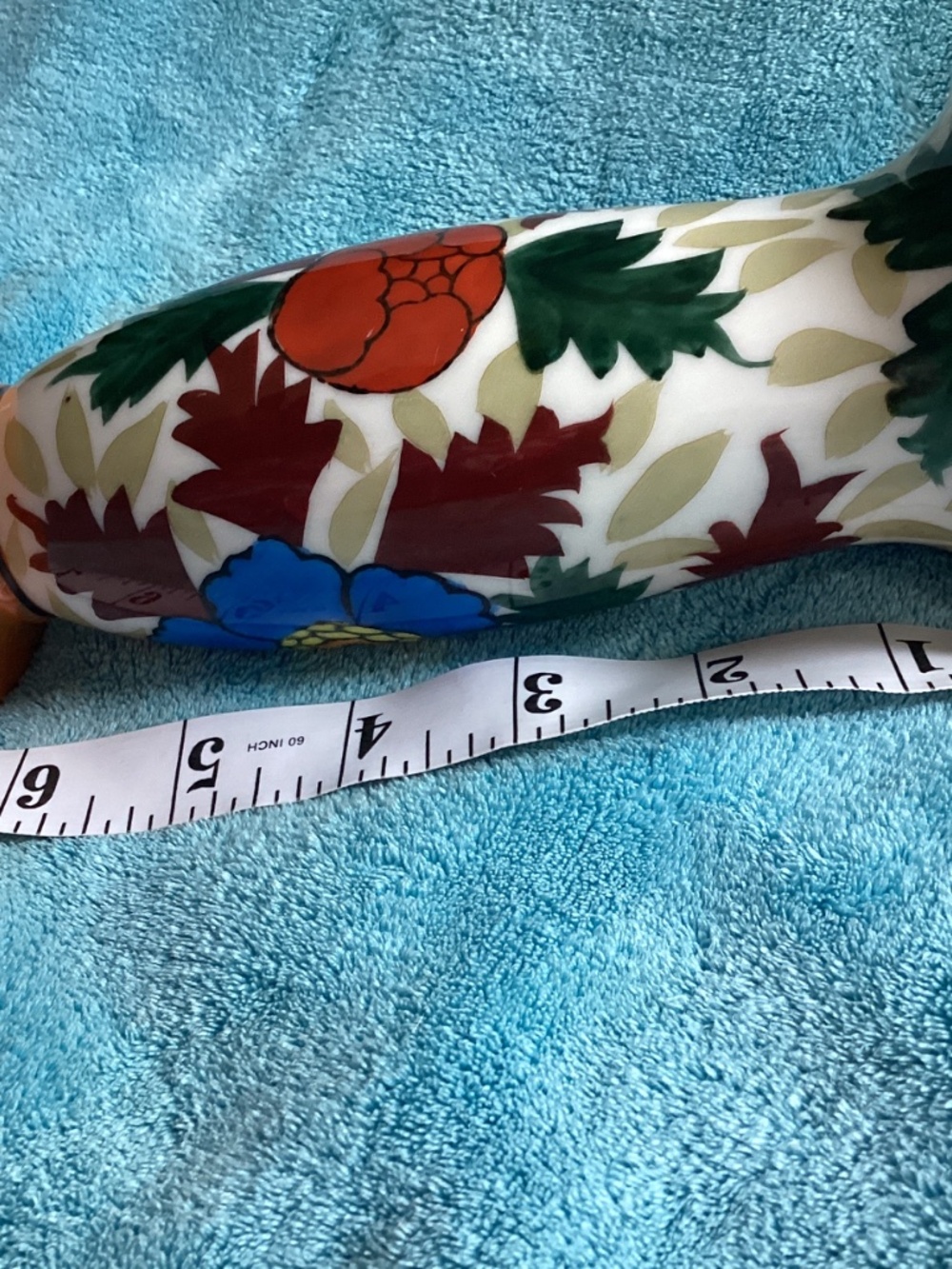 VINTAGE COLORFUL LUSTERWARE FLORAL BUD VASE - Picture 10 of 11